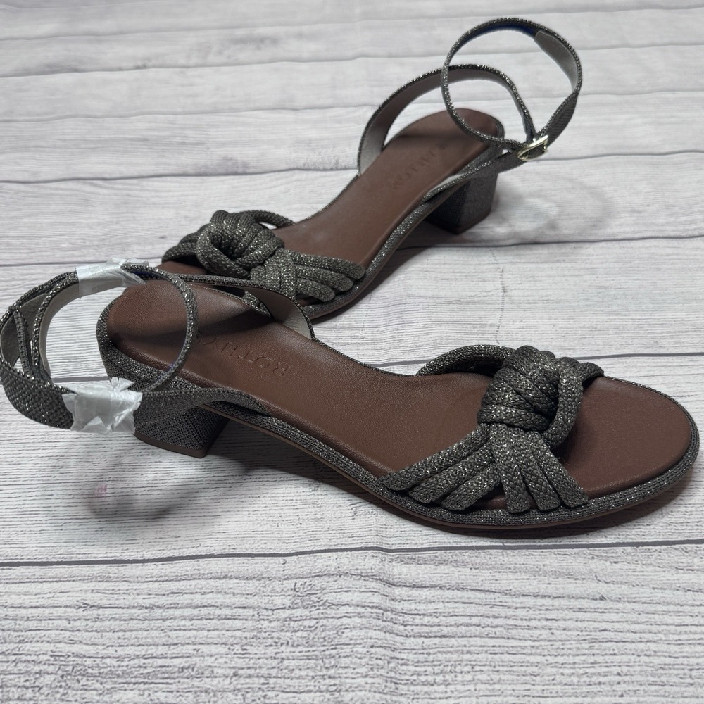 Rothy's Women's The Knot Sandal Silver Sand Size 8 NWOB